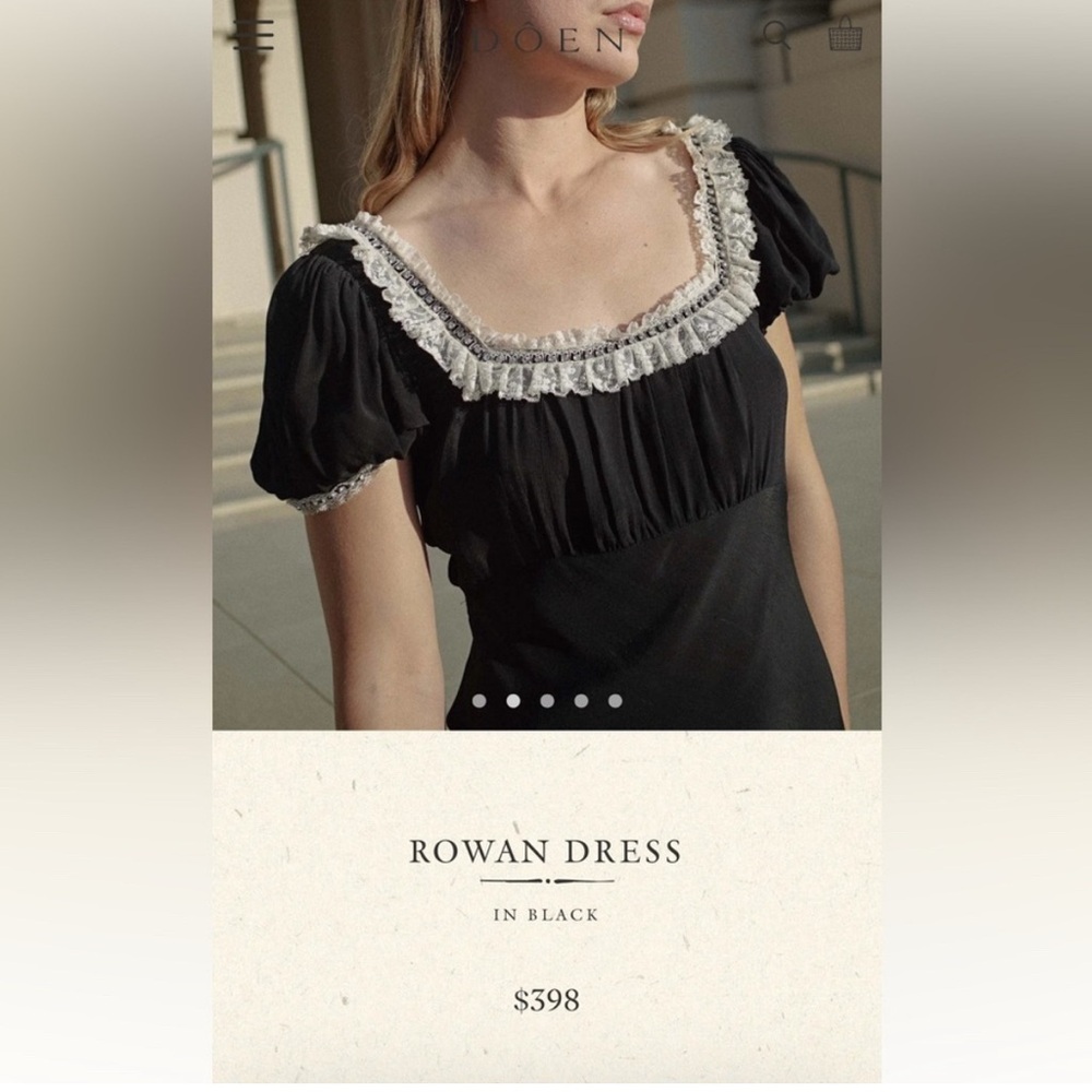 Rowan Black Dress by Doen Rare